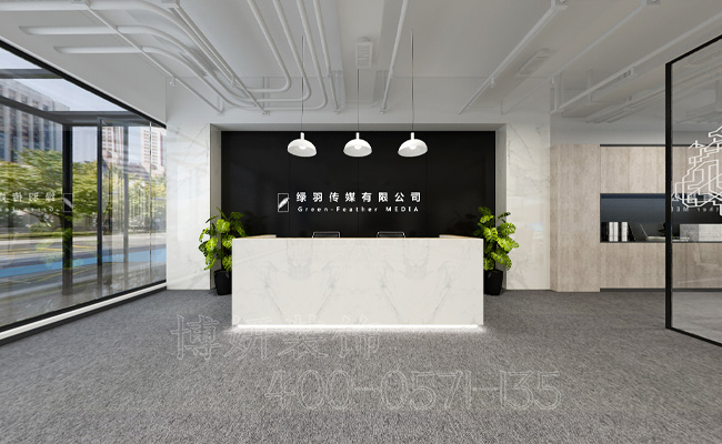 杭州传媒企业办公室装修设计_案例效果图 2