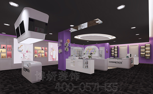 杭州化妆品直播间装修设计_案例效果图 2