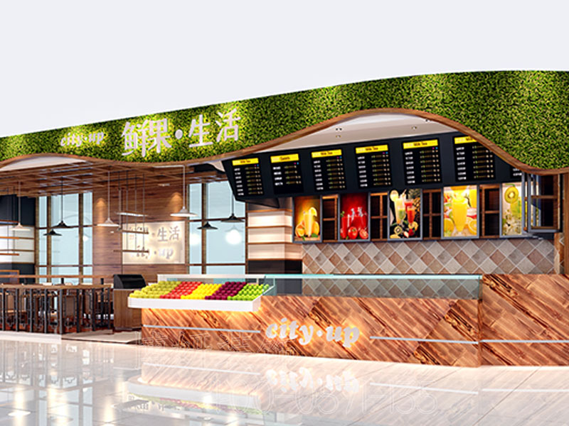 杭州果汁店铺装修设计 -装修效果图 3