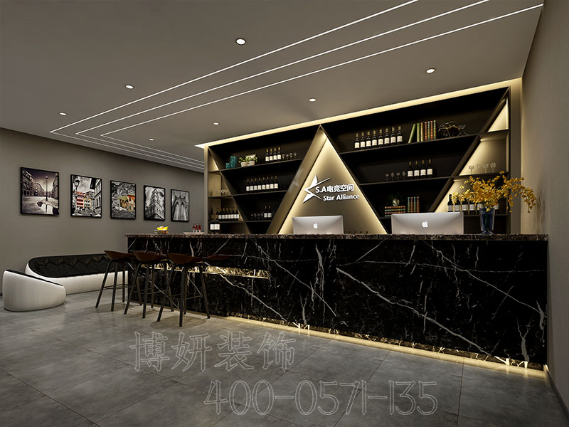 杭州电竞酒店装修设计案例-效果图
