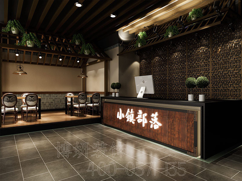 餐厅装修设计,中式餐厅装修,杭州中式餐厅装修