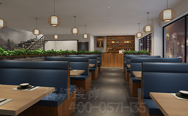 餐厅装修设计,中式餐厅装修,杭州中式餐厅装修
