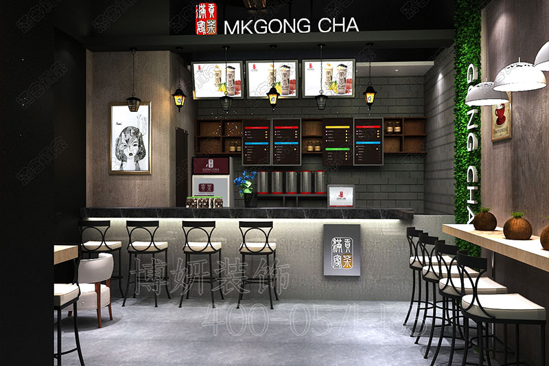 杭州茶饮店装修设计-案例效果图