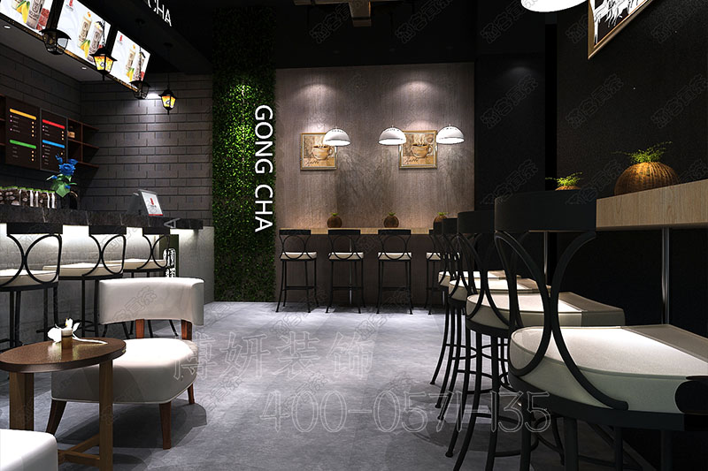 茶饮店装修设计,奶茶店案例效果图