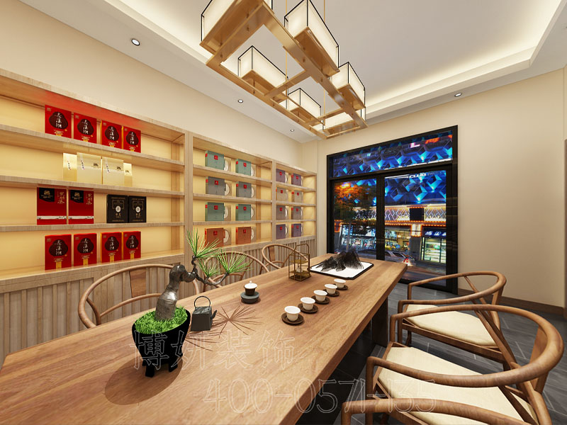 杭州茶叶店装修案例，这样的茶叶店爱了吗？