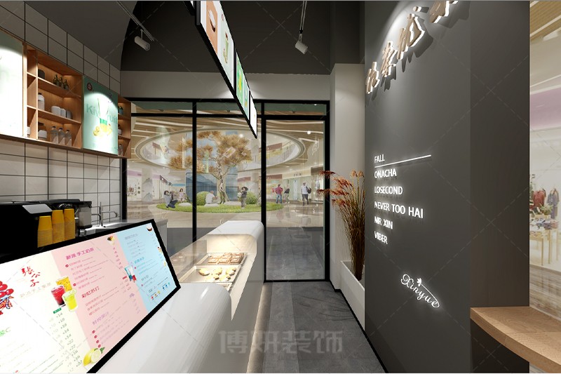 杭州果饮店装修设计,杭州专业的果饮店设计效果,杭州店铺装修案例