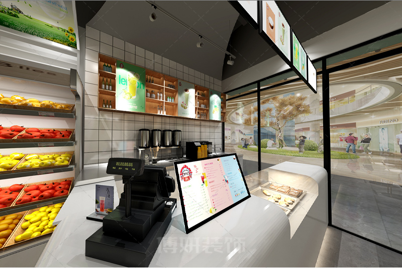 杭州果饮店装修-专业店铺设计效果案例 3