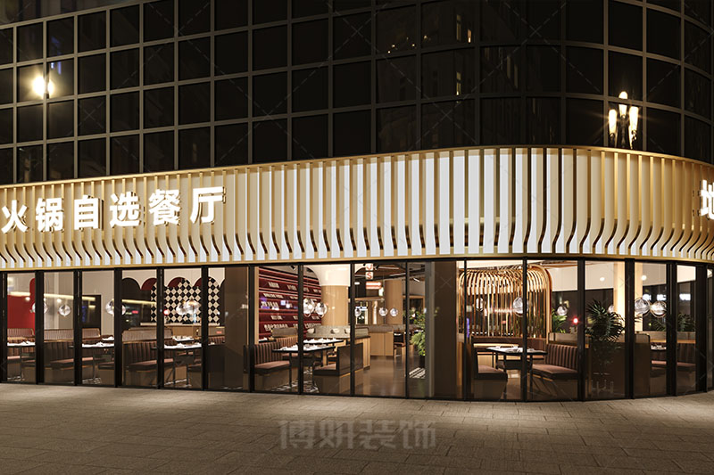 杭州大型火锅店装修设计-案例效果图 8