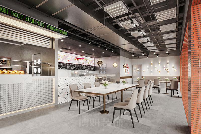 杭州轻工业风烘焙店装修设计-案例效果图 4